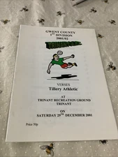 Trinant V Tillery Athletic Football Programme 2001/02 (Welsh)