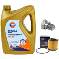 MotoröL Filter Set 5W-30 4 Liter + ÖLablassschraube FüR Audi A3 Seat Skoda VW