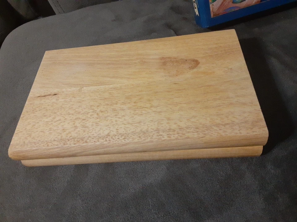 Preowned Cardinal Solid Wood Folding Mancala Game With Metal Tin Sleeve Case  - Image 4 of 4