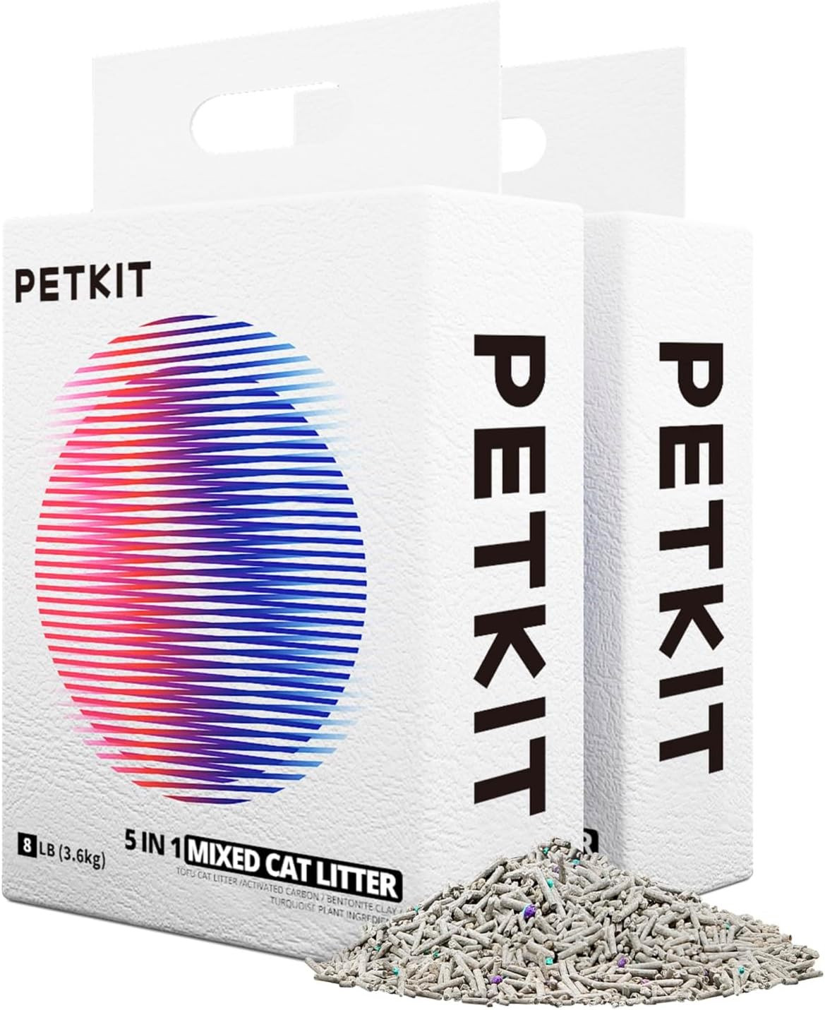 5 in 1 Lettiera per Gatti Mista, Risciacquabile, Inodore, Carbone Attivo, Ultra 
