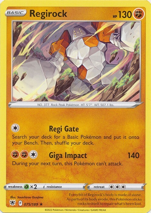 PO-05 Regirock 075/189 Rare Astral Radiance