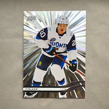 Upper Deck 2025-26 UD Four Nations Outburst Sebastian Aho #670 Finland