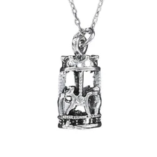 CAROUSEL Necklace on Chain or Charm Only 3D Pewter Merry Go Round Carnival Horse