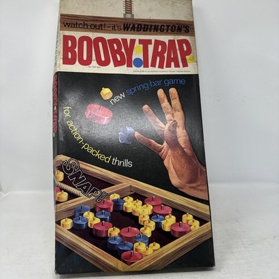 Vintage Waddington s Booby Trap Spring-Bar Action & Geschicklichkeitsspiel *** FÜR ERSATZTEILE ***