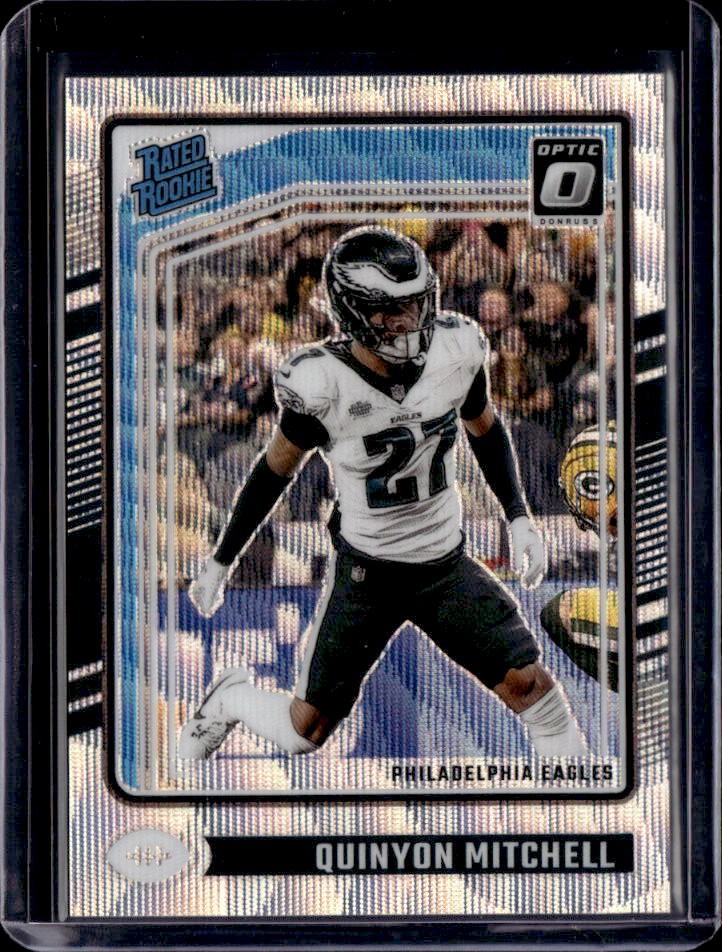2024 Donruss Optic Quinyon Mitchell Rated Rookie (Wave) #282 Eagles #082/300