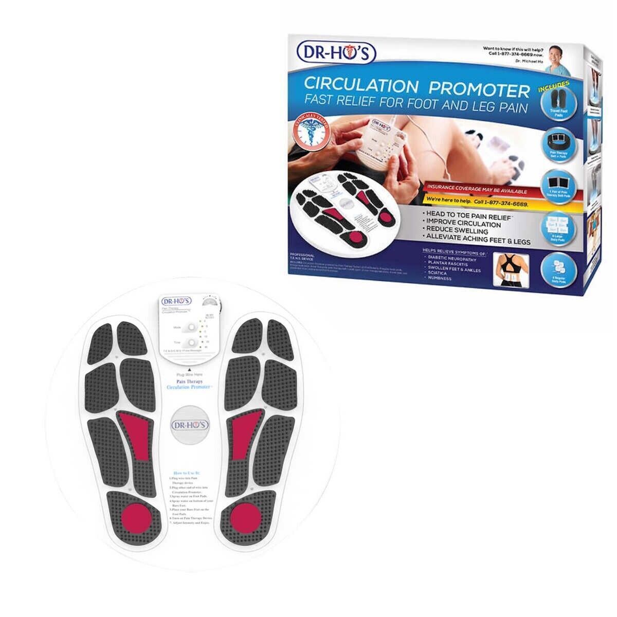 DR-HO'S Circulation Promoter TENS Machine EMS and AMP for leg and foot pain  810890001946