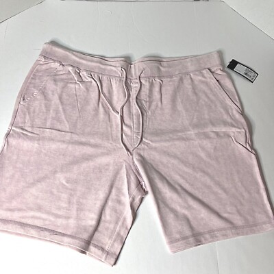 Original Use Men’s Big Tall Snow Wash Pull On Knit Shorts in Fresh Pink  New!