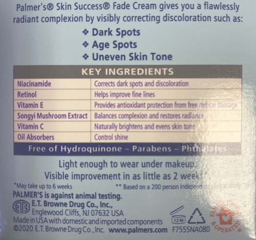 Crema de desvanecimiento Palmer's Skin Success Eventone para piel grasa, 2,7 onzas líquidas + jabón✅ - Imagen 5 de 6