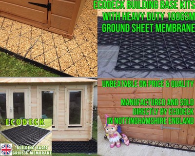 HD GROUND SHEET PLASTIC SLAB LOG CABIN GREENHOUSE BASE em GREENHOUSE BASE GRID