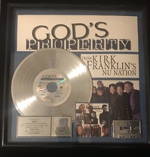 1997 KIRK FRANKLIN NU NATION RIAA 3X PLATINUM AWARD FOR GOD'S PROPERTY