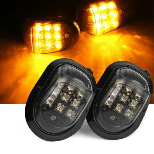 LED Turn Signal Indicator Amber Light Blinker Flush Mount Motorcycle Universal - Picture 2 of 11