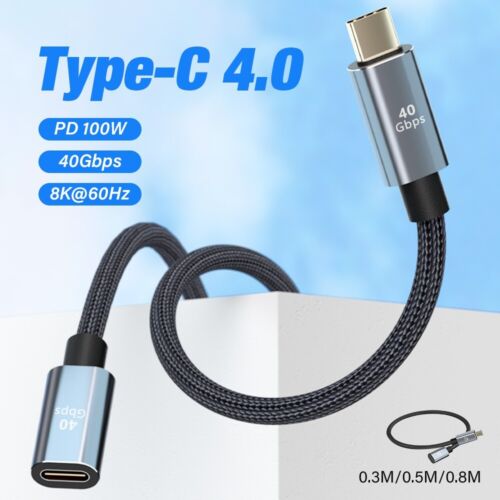 Thunderbolt 4 USB C Type-C Cord 40Gbps 8K UHD Video Display Fast Charger Cable - 第 3/25 張圖片