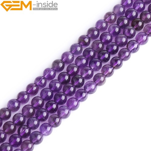 Pietra Preziosa Naturale Ametista Viola Chiaro Quarzo Perline Sciolte per Creazione Gioielli 15" - Foto 17 di 36