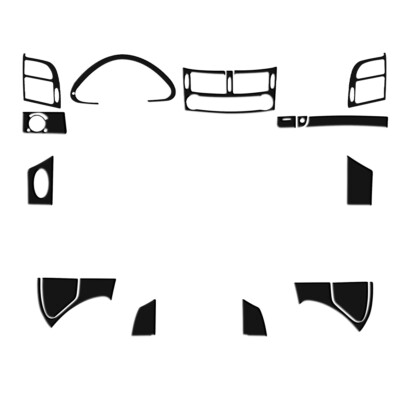Garniture Autocollant Pour Pilier B/C Mercedes Classe E W211 (2003-2009) - Cache-rayures - Noir, Argent, Carbone - 7