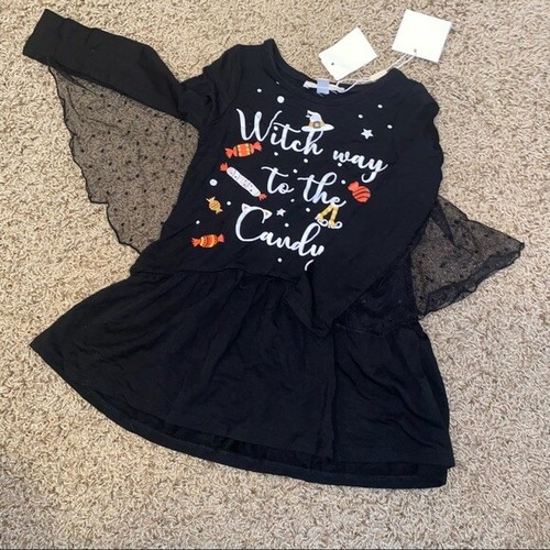 TRULY ME SARA SARA Witch Way to the Candy? Halloween Costume Dress 3T Glow Dark - Picture 4 of 9