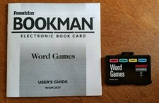Franklin Bookman Cartridge Word Games WGM-2037 with User's Guide FREE SHIPPING