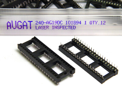 12x Augat 240-AG 19DC IC-Fassung / DIL-40 Sockel, Laser Inspected, NOS