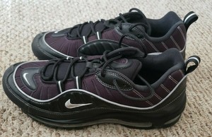 Nike Air Max 98 sneakers men size 11 Black/ Metallic Silver-Oil Grey  640744-013 193145562745 | eBay