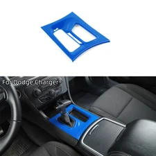 Blue Console Gear Shift Box Panel Trim Cover For Dodge Charger 2015+ Accessories