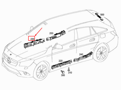 Mercedes-Benz CLA C117 Kabelkanal vorne rechts A2468210289 NEU ORIGINAL