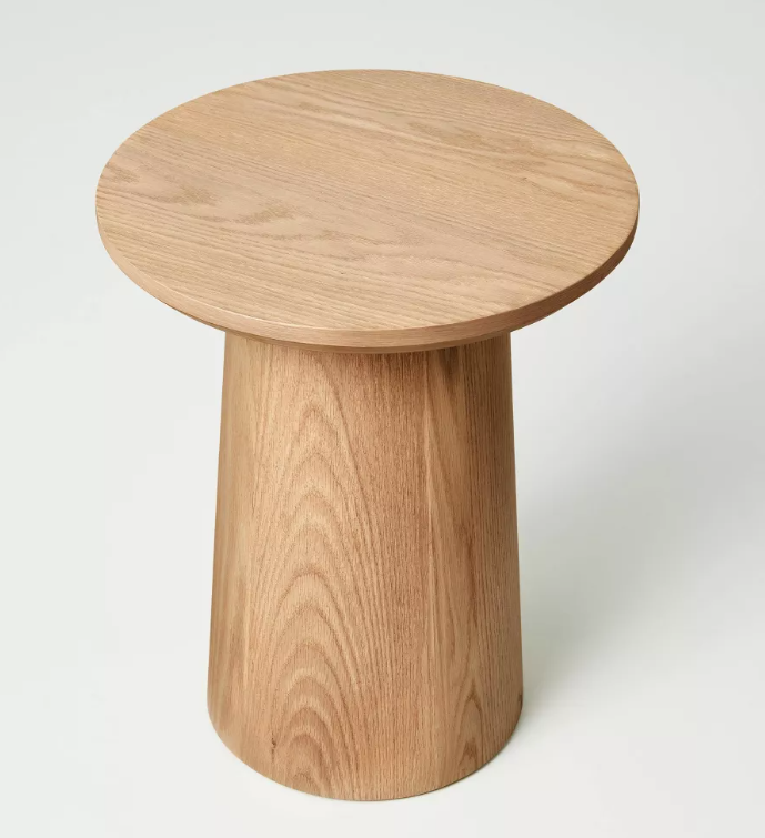 Wooden Round Pedestal Accent Side Table Hearth & Hand™ with Magnolia