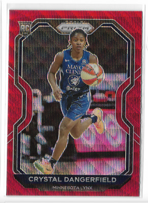 2021 Prizm WNBA Ruby Wave Prizm #41 Crystal Dangerfield RC Minnesota Lynx UConn