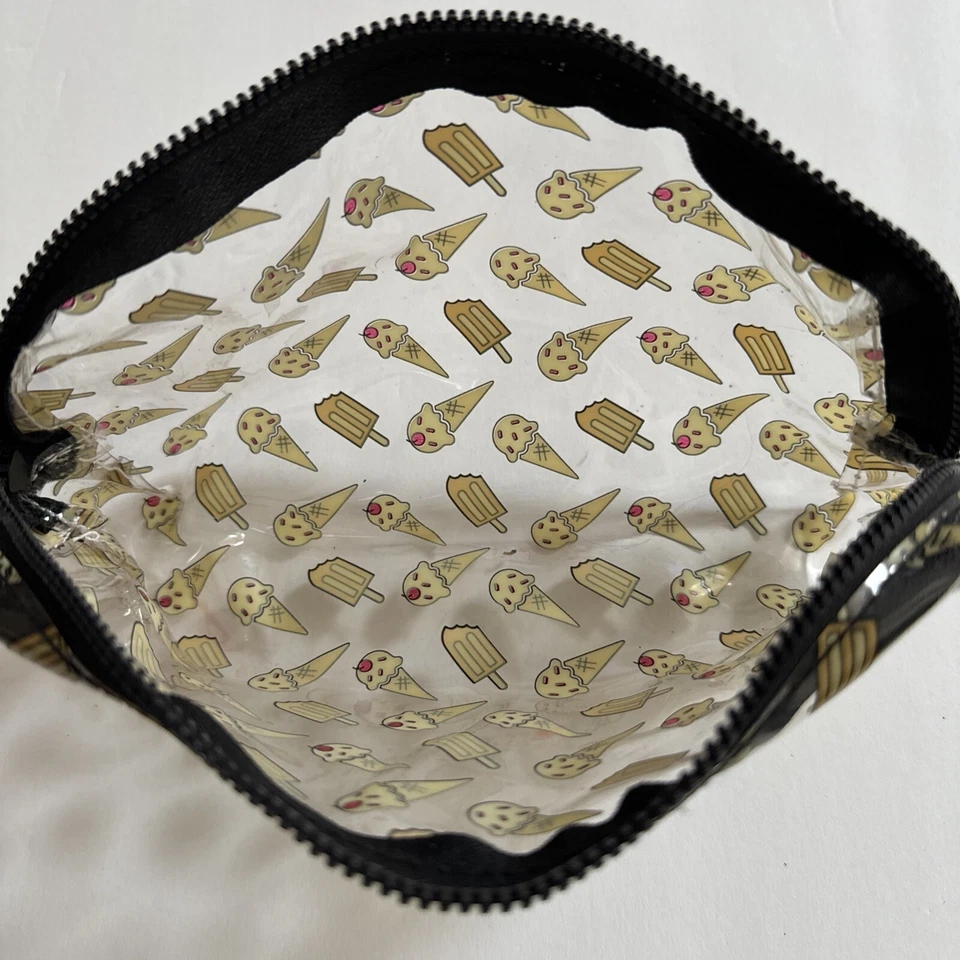 Bolsa glamurosa maquillaje Ipsy diseño helados plástico transparente mayo 2017 almacenamiento de viaje Foto 2 de 4