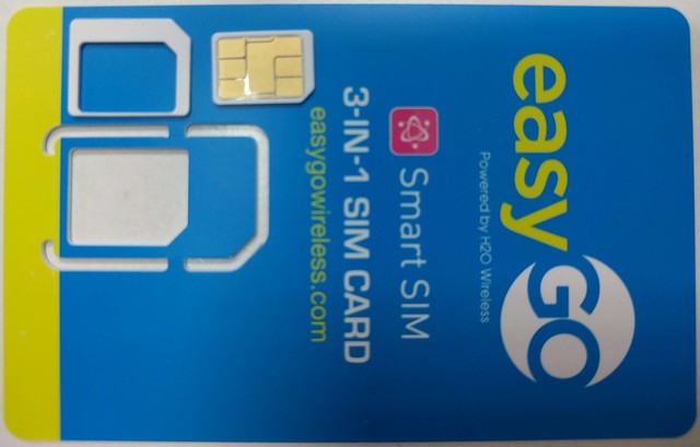 EasyGo PREPAID 4G LTE Prepaid Smart Sim Card On AT T Network Nano 
