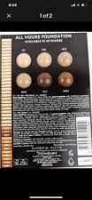 YSL Yves Saint Laurent ALL HOURS FOUNDATION 6-Shade Sample Card