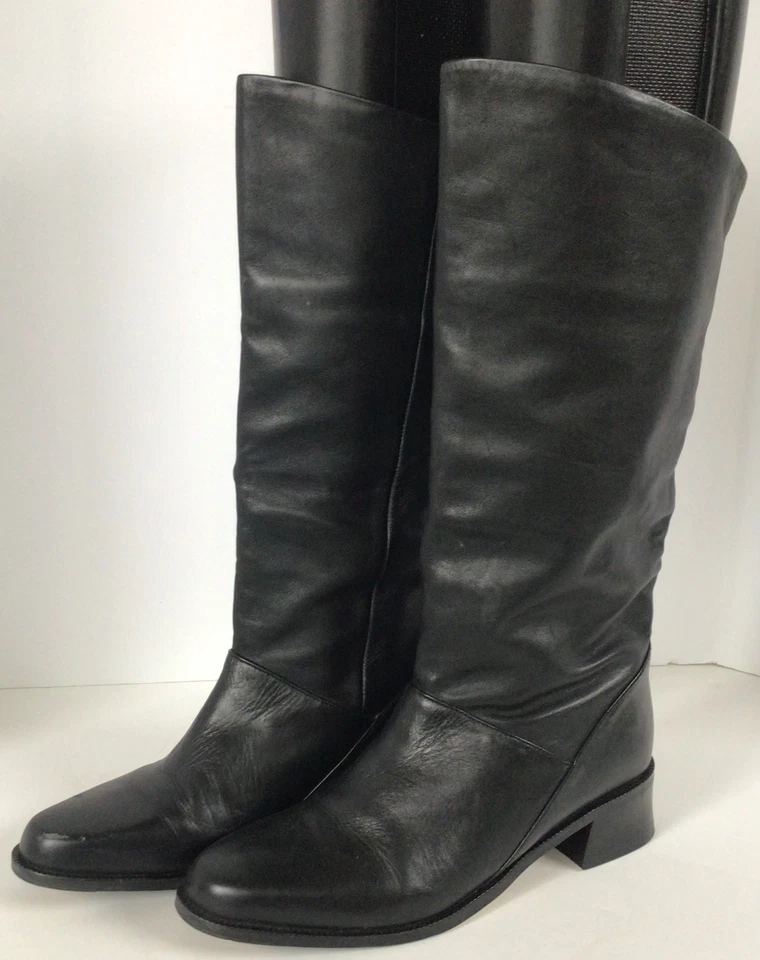 Ботинки для верховой езды AMANDA SMITH 972 Shara до середины икры черные кожаные с круглым носком (размер 6 M) - Изображение 2 из 4