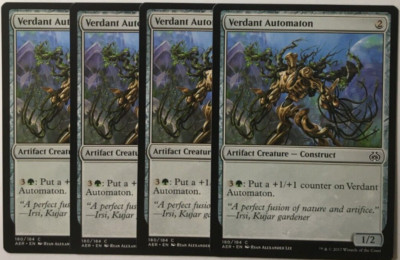 MTG 4X VERDANT AUTOMATON 180/184 AETHER REVOLT COMMON NEAR MINT-PLAYSET