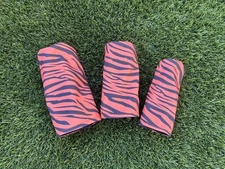 Tiger Stripe Golf Driver, Fairway & Hybrid Headcovers  inspired by Tiger Woods