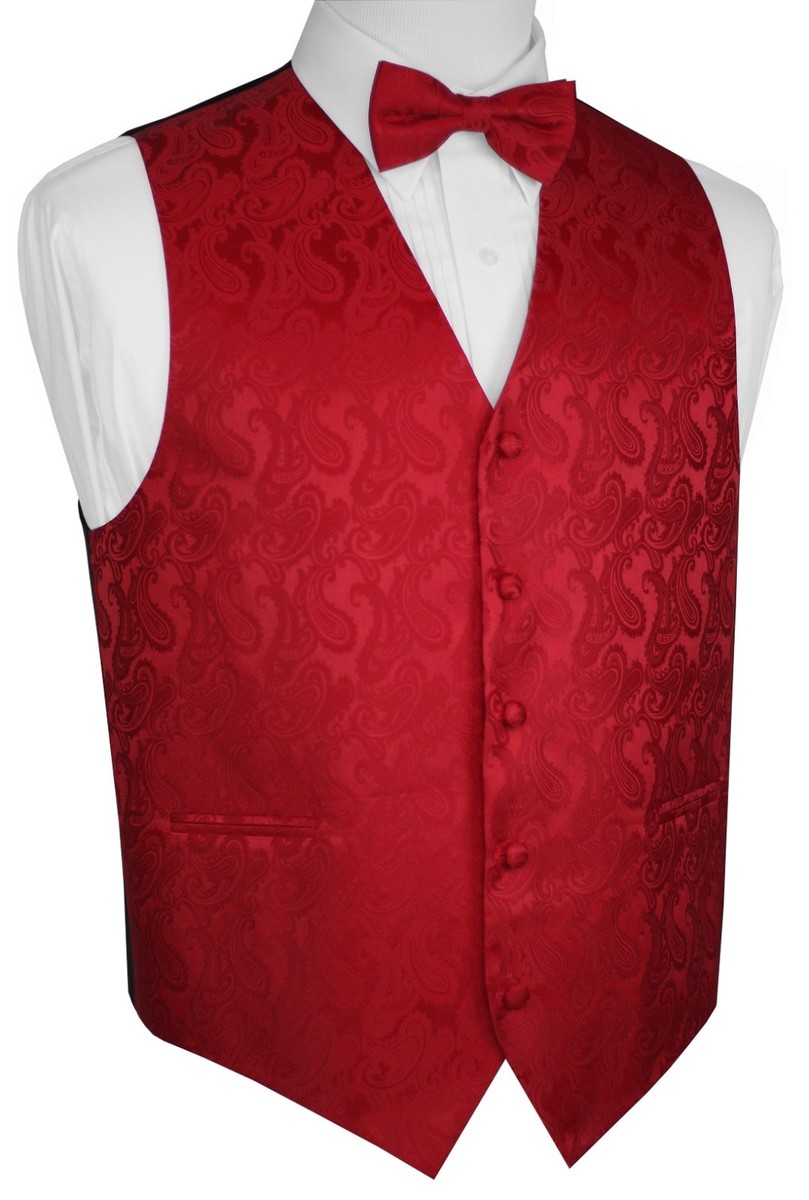 mens red vest dress 1920s Burgundy Square Plaid Mens Suit 3 Piece Lapel Vest Vinci V2RW-13