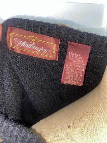 Vintage 80s 90s Worthington Women’s Black Sequin Beaded Silk Blend Sweater Small - Picture 8 of 11