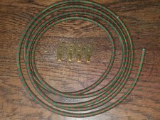 Vintage Morris Eight 8 Series 1&2 Spark Plug Green/Red Braided HT Lead Kit 