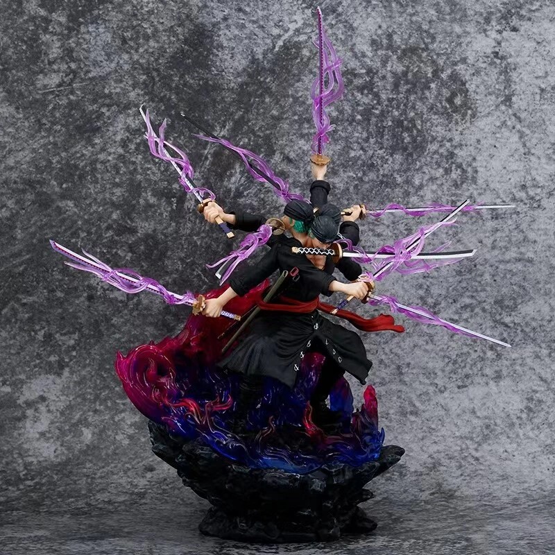 One Piece Roronoa Zoro Anime Figure Three Heads And Six Arms Nine