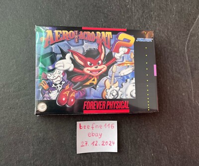 Aero The Acro-Bat 2 LIMITED RUN *sealed* NEU & ungeöffnet SNES LRG Sunsoft RARE!