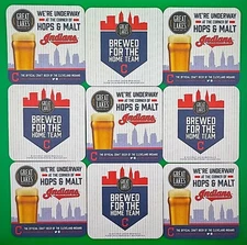 Great Lakes Brewing 9 Cleveland Indians Brewery Beer Coasters Guardians Block C