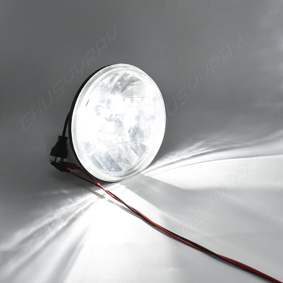 Kit de conversión de faros LED redondos de 7" para Ford F150 1975-1979 H4 haz alto bajo Foto 2 de 4