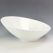Impulse Rotunda Serving Salad Bowl White Porcelain 13" Rare Find