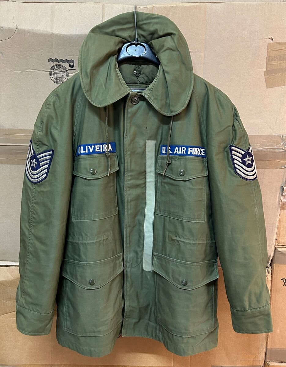 GENUINE USAF VIETNAM COAT MANS COTTON SATEEN OG 107 W/ LINER