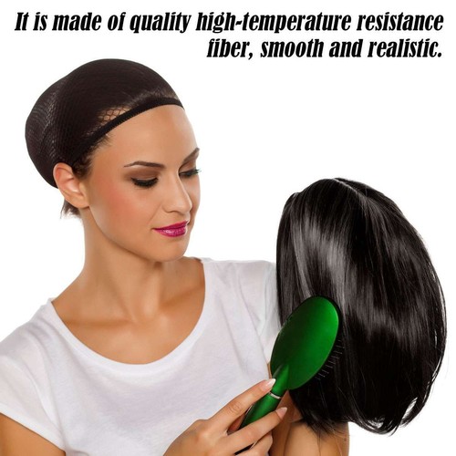 Short Black Pixie Cut Straight Human Daily Hair Wigs Natural Full Wig Cosplay US - Picture 8 of 11