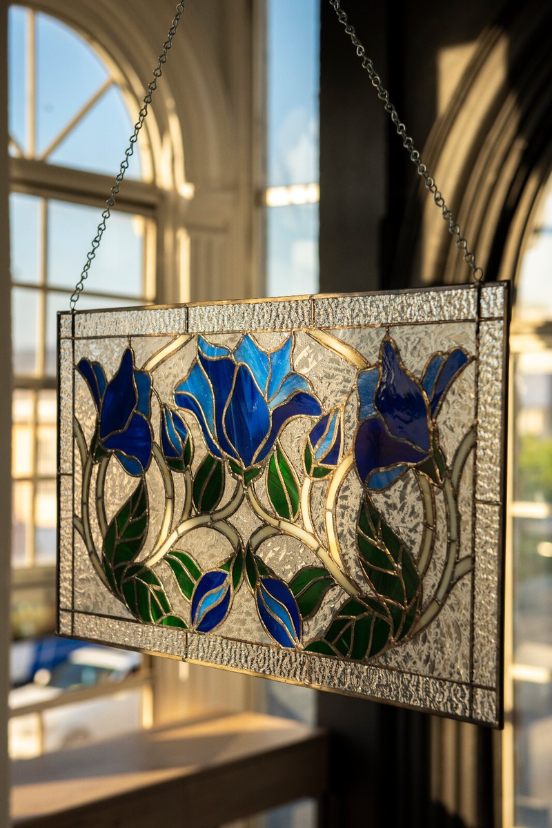 Knightshayes Flowers Vines Handcrafted Pieces Tiffany Stained