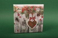 "Servietten \"Scottish Heart\" 33X33 Cm Ambiente Weihnachten Advent Tischdeko Lunch"