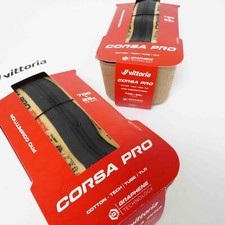 1 or 2 VITTORIA Corsa Pro 700x26C/28C/30C G2.0 TLR Road Tire Black/Tan Skinwall 