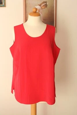 ärmelloses rotes Shirt Größe 44 in sich gemustert -NEU- - Bild 1 von 2