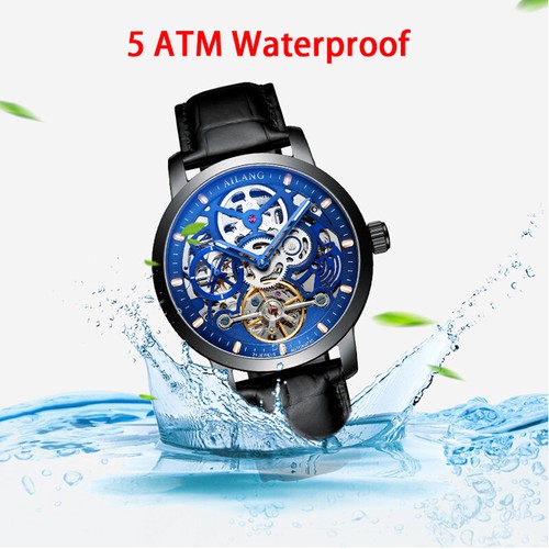 AILANG Watch Hollow Automatic Mechanical Watch 5 ATM Waterproof Men's Wristwatch - Picture 10 of 29