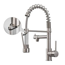 AIMADI Kitchen Faucet with Pull Down Sprayer - Commercial Single Handle High ...