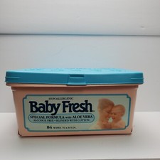 Vintage 1989 Scott Baby Fresh EMPTY Wipes Container Prop Staging Movie TV 80  s