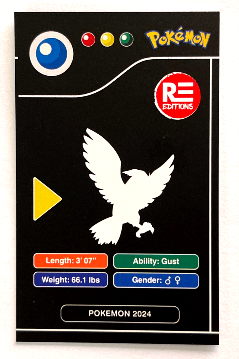 2024 POKEMON POKEDEX BLACK Card #017 PIDGEOTTO Kanto Peru Edition